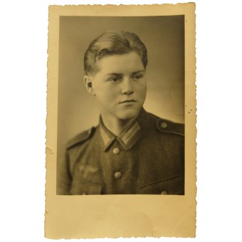Joven alemán estudio de la foto del soldado. Espenlaub militaria